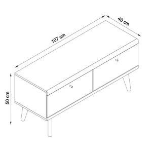 107x50x40 TV Unterschrank Mit Klappfächern – Cablos 16