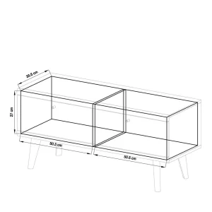 107x50x40 TV Unterschrank Mit Klappfächern – Cablos 18