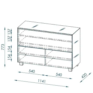 115x78x42 TV Element Mit Glas Beschichtet Weiß – Durios 12