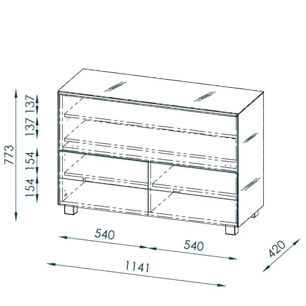 115x78x42 TV Element Mit Glas Beschichtet Weiß – Durios 5