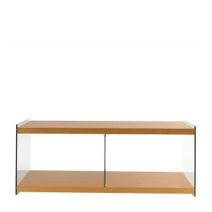 120x45x60 TV Board In Gold & Durchsichtig – Monic 10