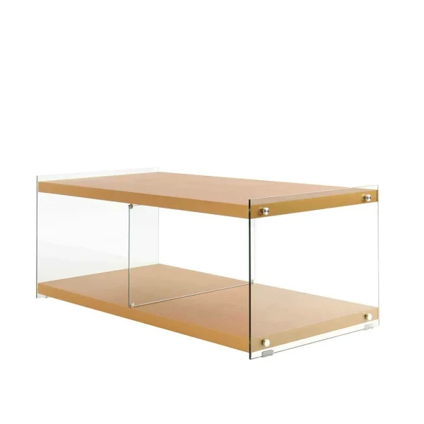 120x45x60 TV Board In Gold & Durchsichtig – Monic 1