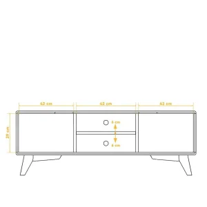 134x48x40 TV Möbel Aus Kernbuche Massivholz – Junola 9