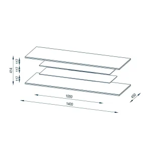 140 Cm Breites TV Rack Mit Glas – Silborca 15