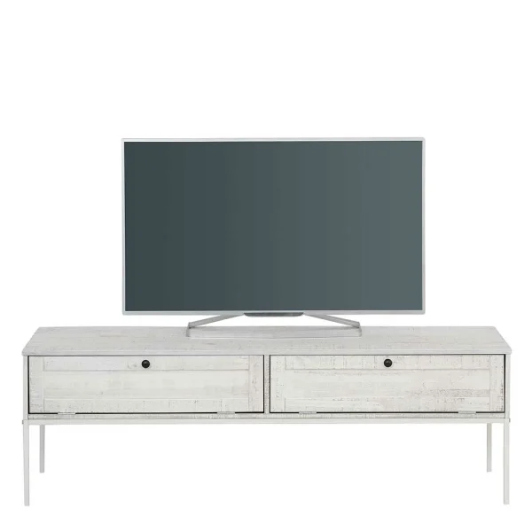 140x45x40 TV Board Aus Kiefer In Creme Weiß – Ejeliva 4