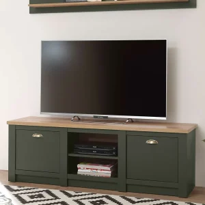 152x51x45 Landhaus TV Board In Graugrün – Eylan 12