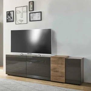 181x59x44 Hochglanz TV Unterschrank In Grau – Eracosta 10