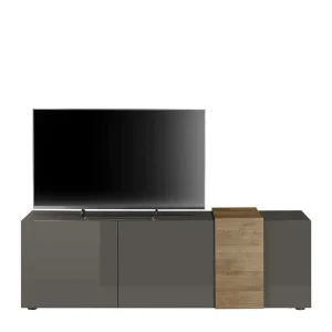 181x59x44 Hochglanz TV Unterschrank In Grau – Eracosta 12