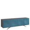 201cm Langes Türen-Sideboard In Petrol & Anthrazit – Tevez 8