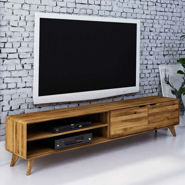 220cm Lange TV Kommode Aus Wildeiche – Eavy 3