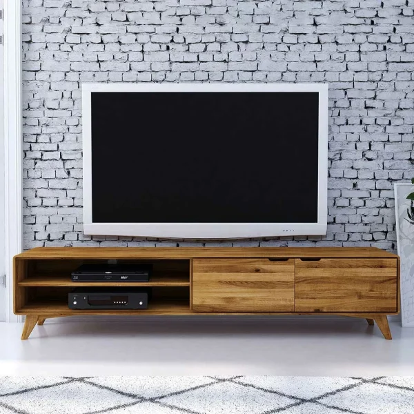 220cm Lange TV Kommode Aus Wildeiche – Eavy 4