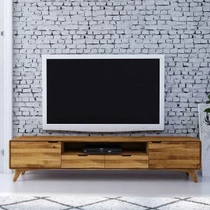 220x48x40 Massivholz TV Board In Natur Geölt – Eavy 10