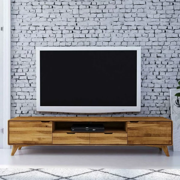 220x48x40 Massivholz TV Board In Natur Geölt – Eavy 3