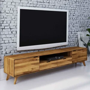 220x48x40 Massivholz TV Board In Natur Geölt – Eavy 12