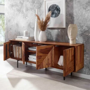 4-türiges Massivholz Sideboard 140 Cm Breit – Surin 14