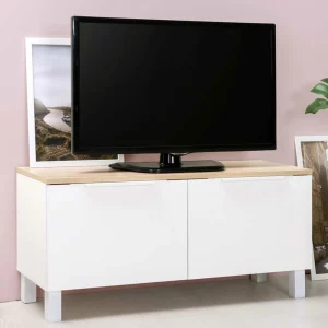 93x44x35 Kleiner TV Unterschrank In Weiß – Astrid 6