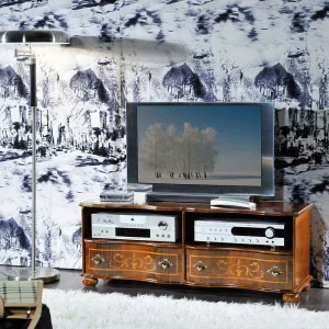 Barock TV Board In Nussbaum Agosto Mit 2 Schubladen 16