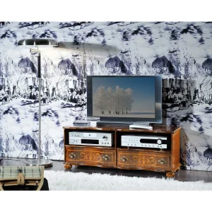 Barock TV Board In Nussbaum Agosto Mit 2 Schubladen 18