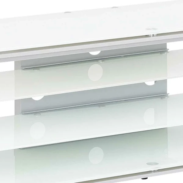 Designer TV Lowboard Aus Weißem Glas – Florentinas 5