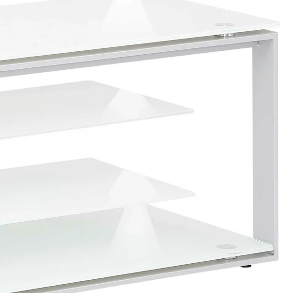 Designer TV Lowboard Aus Weißem Glas – Florentinas 6