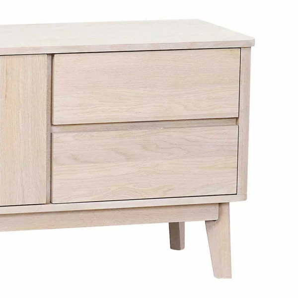 Eiche Massivholz TV Schrank In White Wash – Navassa 4