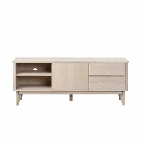 Eiche Massivholz TV Schrank In White Wash – Navassa 6