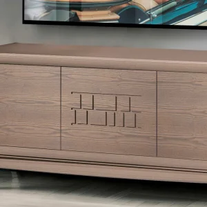 Elegante TV Kommode In Esche Dunkel – Lacruzira 9