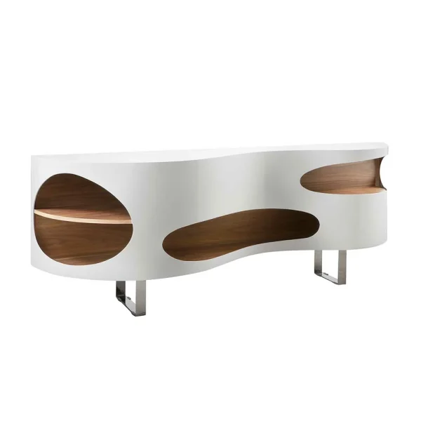 Hochglanz Design Sideboard Geschwungen – Scarula 1