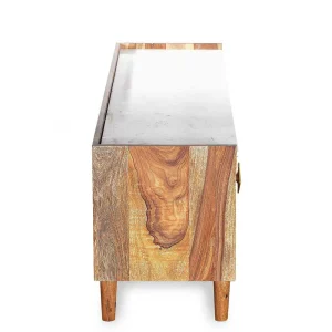 Holz Design TV Board Mit Marmor Platte – Enjiva 14