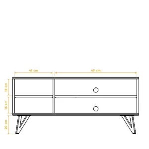 Industrial TV Board Aus Wildeiche & Stahl – Mandirov 18