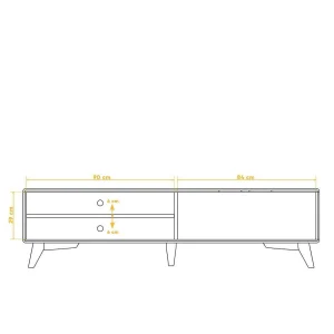 Kernbuche TV Element 2-türig & 2 Fächer – Junola 9