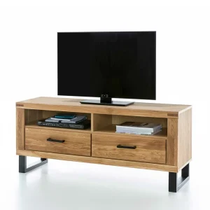 Loft TV Kommode Aus Teilmassiver Eiche – Arello 7