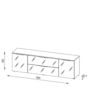 Lowboard Für TV In Anthrazit Glas & Weiß – Reanna 15