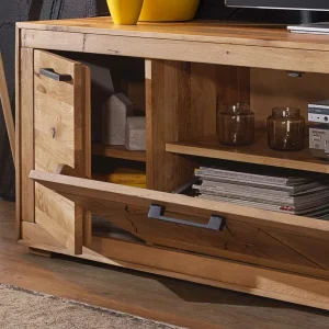 Niedriges Sideboard Troncon Aus Wildeiche Massivholz 18