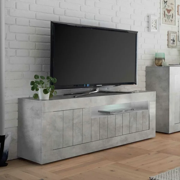 Stylisches TV Element In Dekor Beton – Emalika 4