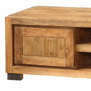 Teak TV Schrank 2-türig & 2 Fächer – Ciola 12