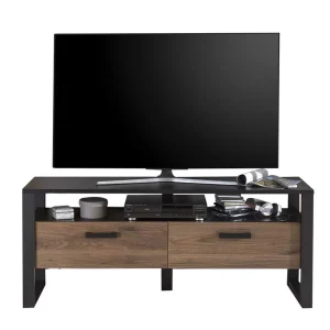 TV Board In Nussbaum Dekor & Schwarz – Dudleys 10