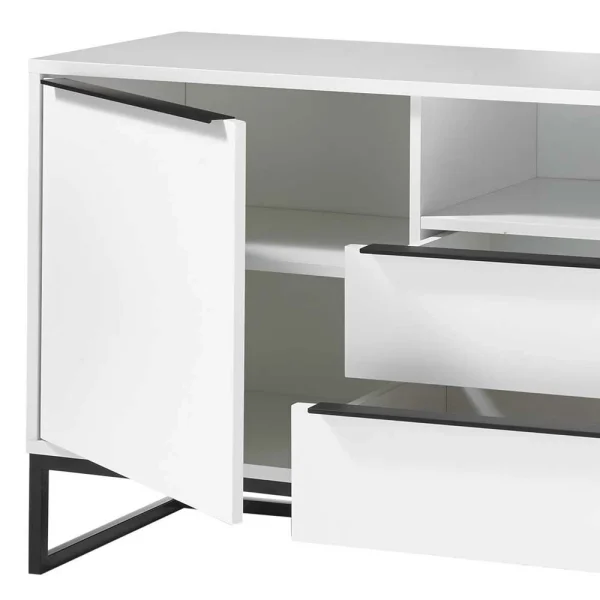 TV Phonoschrank In Weiß & Schwarz – Enkraja 6