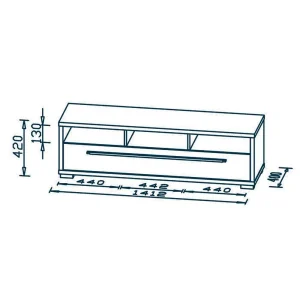 Unterschrank Fernseher In Grau – Barosio 9